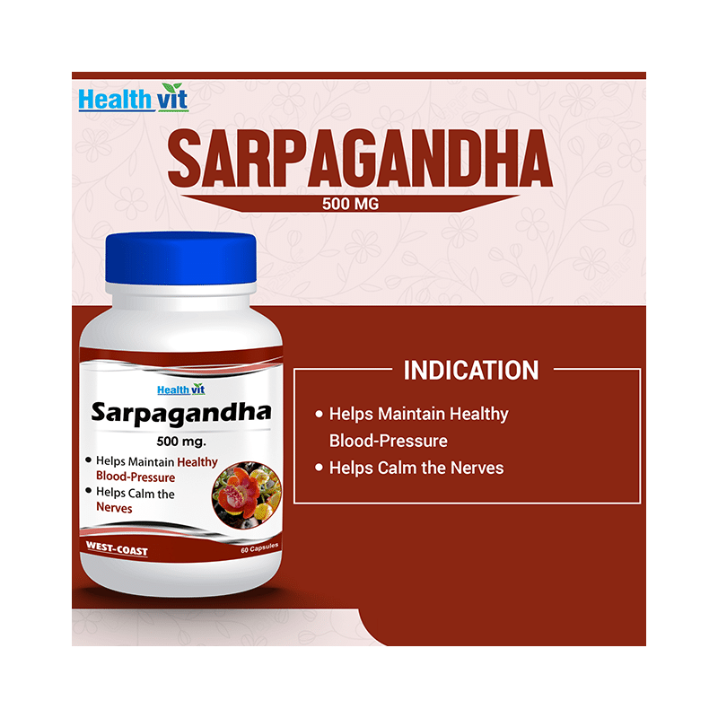 HealthVit Sarpagandha 500mg Capsule - Image 3