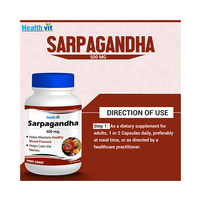HealthVit Sarpagandha 500mg Capsule - Image 4