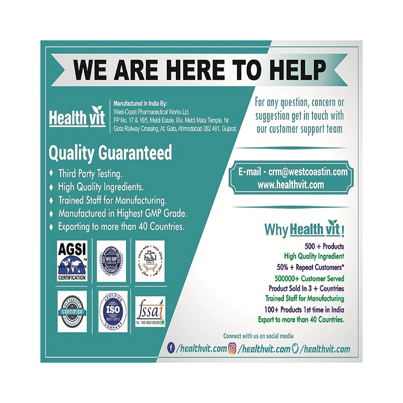 HealthVit Sarpagandha 500mg Capsule - Image 5