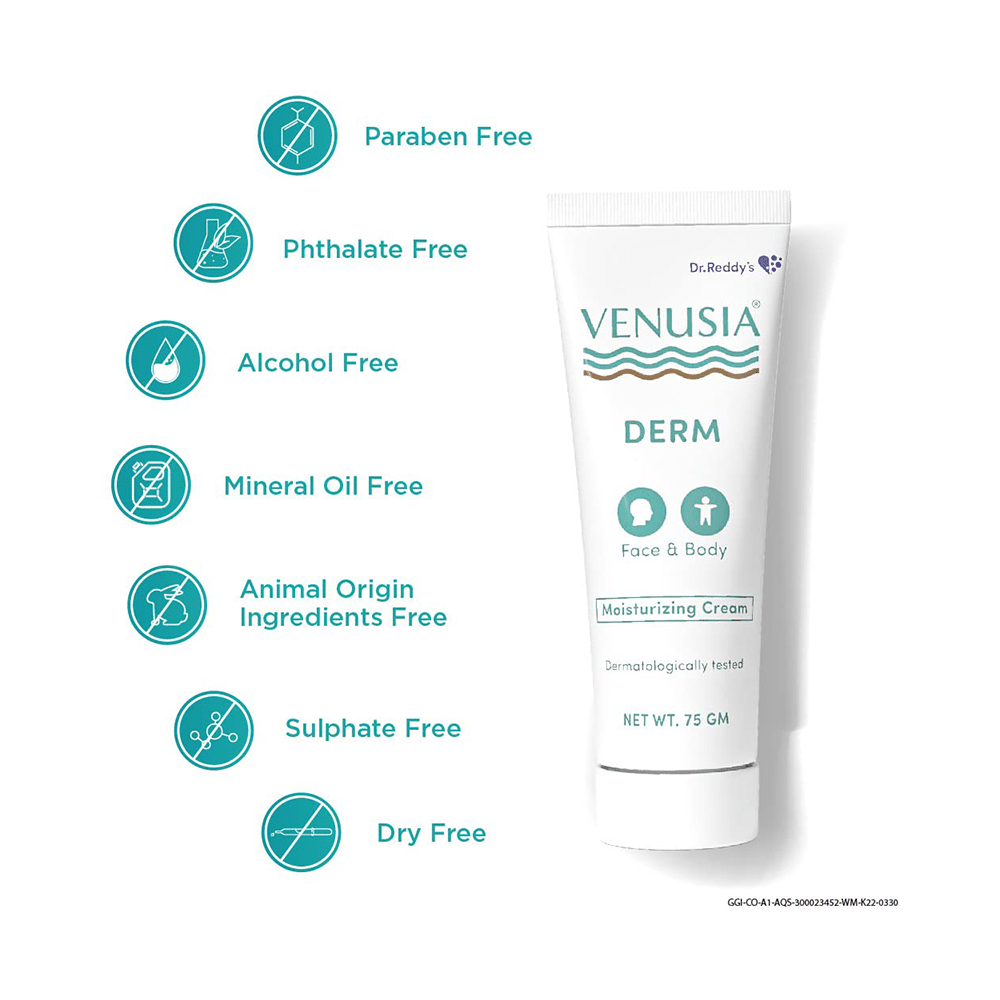 Venusia DERM Face & Body Moisturizing Cream | Nourishes Dry Skin & Relieves Skin Irritation - Image 5
