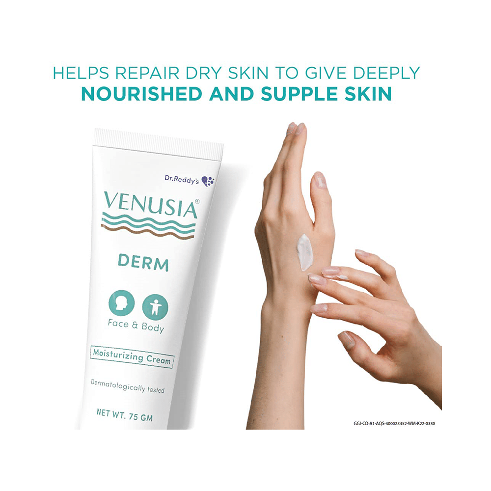 Venusia DERM Face & Body Moisturizing Cream | Nourishes Dry Skin & Relieves Skin Irritation - Image 6