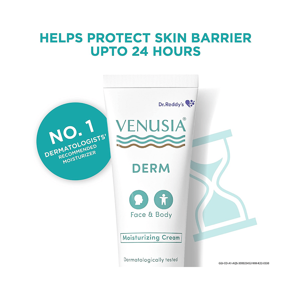 Venusia DERM Face & Body Moisturizing Cream | Nourishes Dry Skin & Relieves Skin Irritation - Image 2