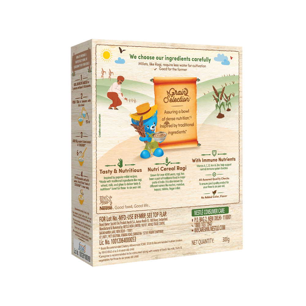 Nestle Grain Selection Growing Up Cereal Ragi Mixed Fruit & Ghee - Image 2