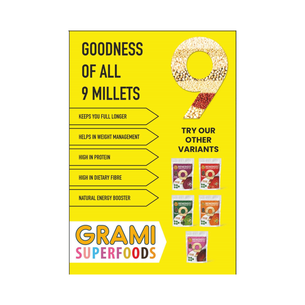 Grami Superfoods Renergee 9 Millets Instant Gluten Free Soup Sachet (20gm Each) Lemon - Image 6