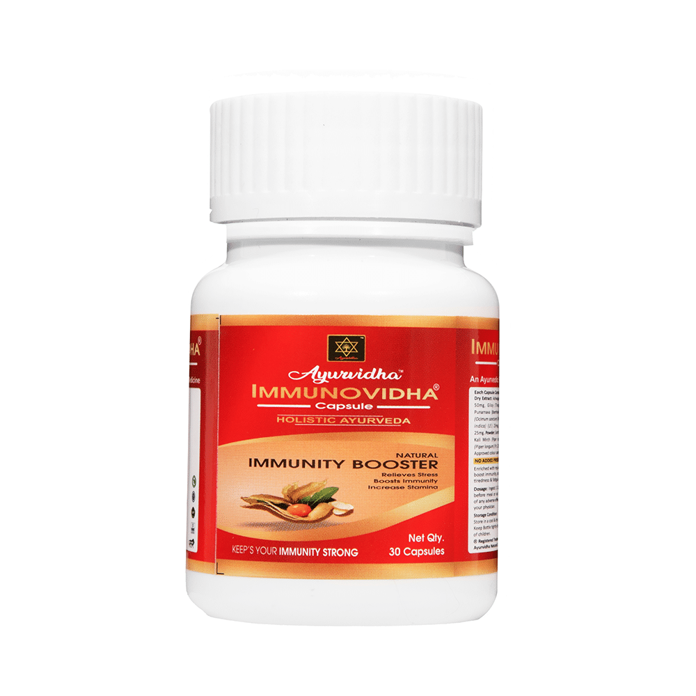 Ayurvidha Immunovidha Capsule (30 Each) Bottle - Image 2