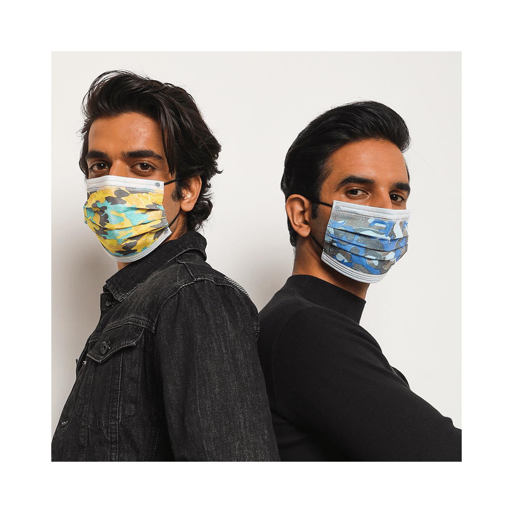 Quarant 4 Ply Designer Protective Face Mask Camo print Multicolor - Image 5