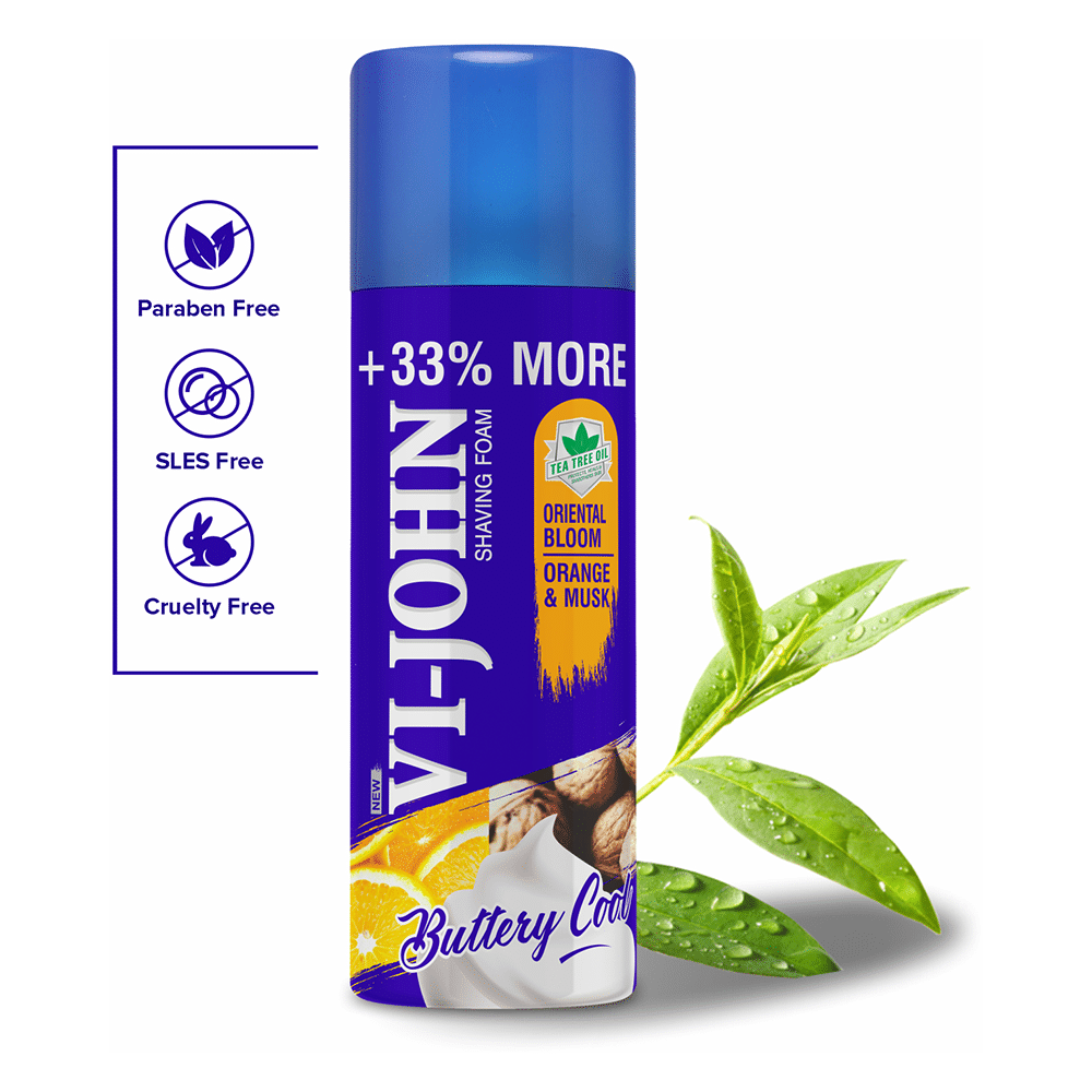 Vi-John Buttery Cool Shaving Foam (400gm Each) Oriental Bloom Orange & Musk - Image 8