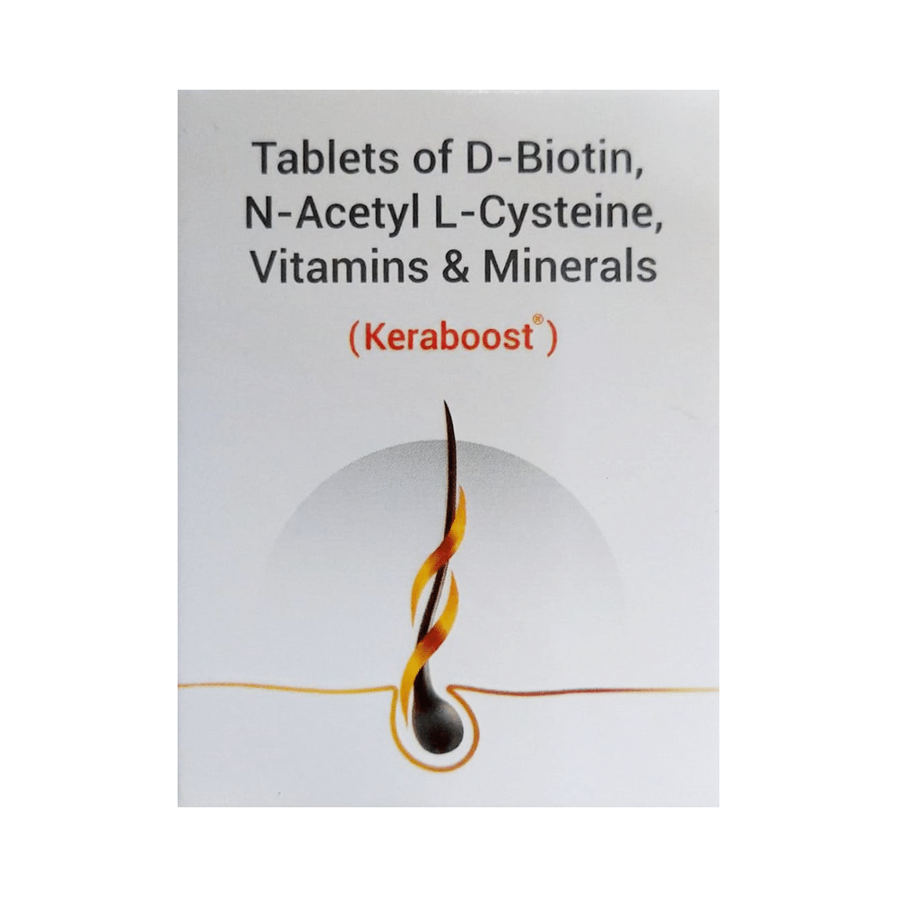 Keraboost  Tablet with D-Biotin, N-Acetyl-L-Cysteine, Vitamins & Minerals