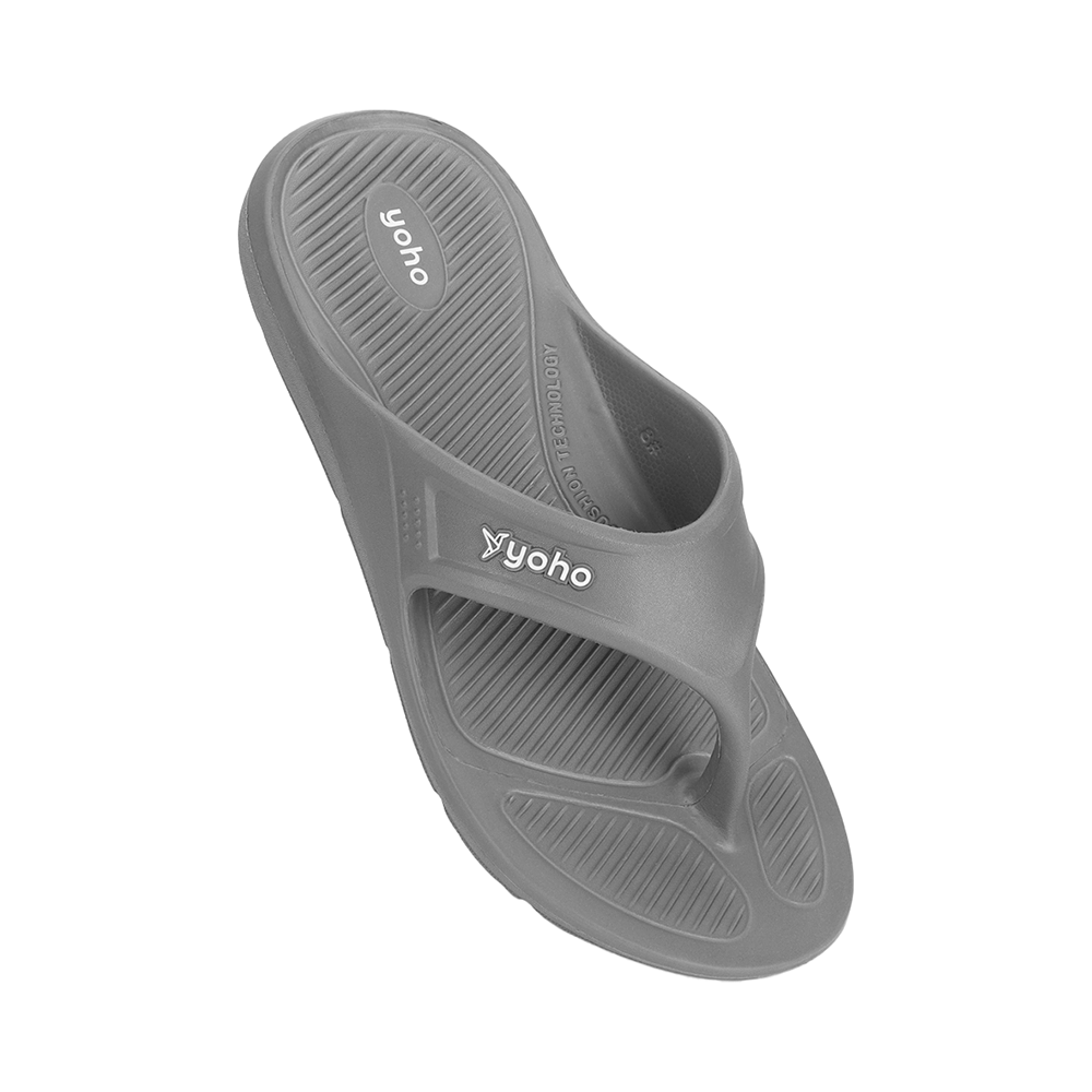 Yoho Lifestyle Acupressure Flip Flops for Men Monsoon Grey 9 - Image 4