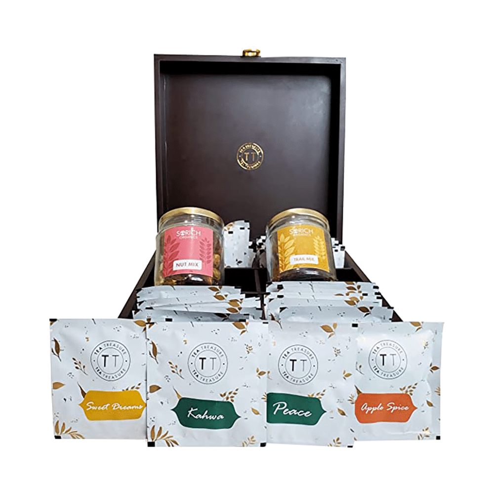Tea Treasure Wooden Tea Chest Tea Bag Assorted - Image 1
