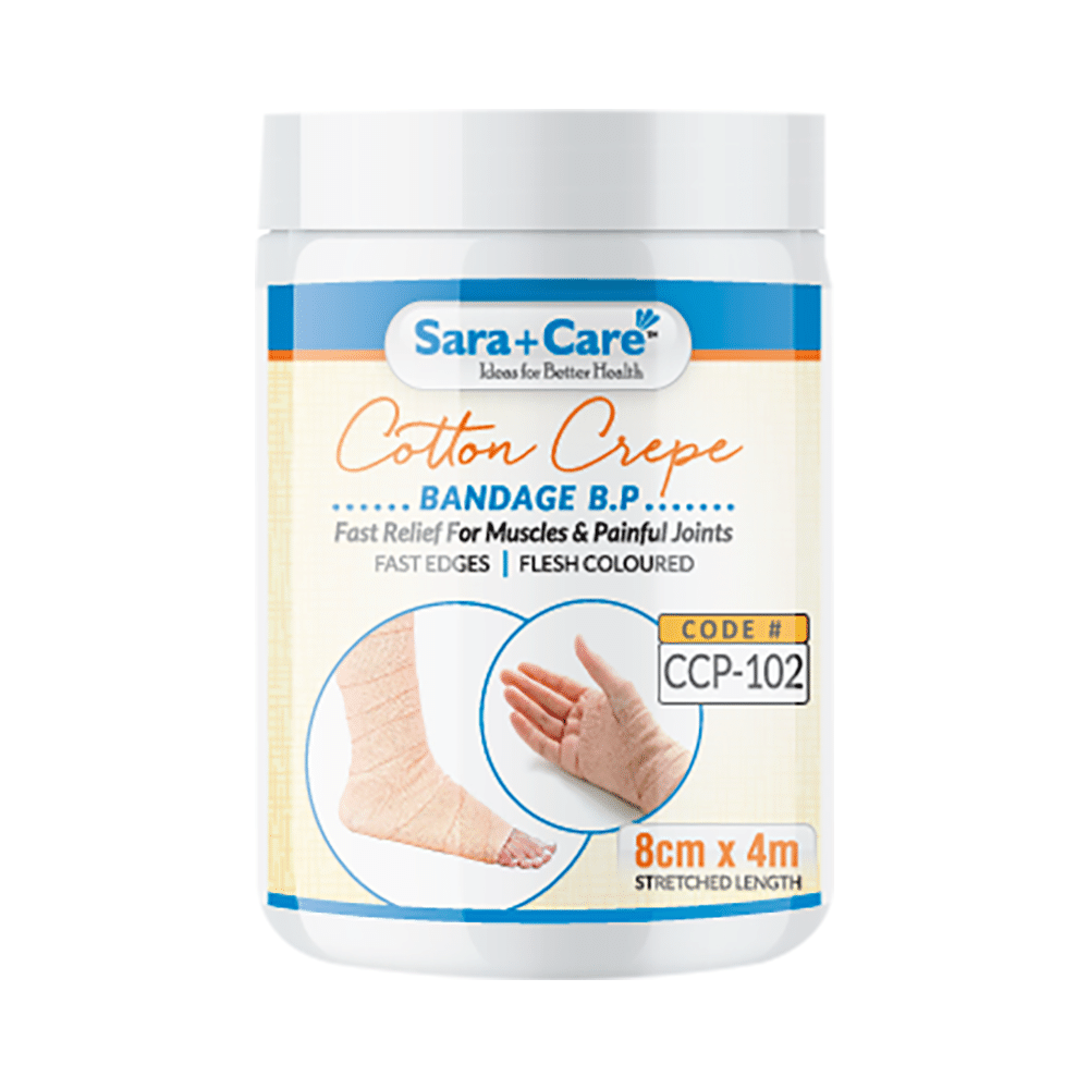 Sara+Care CCP 102 Cotton Crepe Bandage 8cm - Image 1