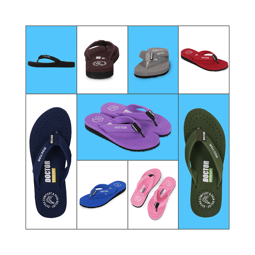 Doctor Extra Soft D 16 Orthopaedic and Diabetic Feel Good Super Comfort Slippers for Women Purple 10 - Image 5