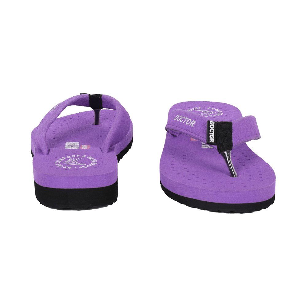 Doctor Extra Soft D 16 Orthopaedic and Diabetic Feel Good Super Comfort Slippers for Women Purple 10 - Image 9