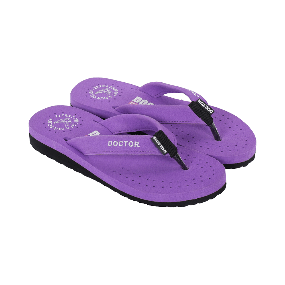 Doctor Extra Soft D 16 Orthopaedic and Diabetic Feel Good Super Comfort Slippers for Women Purple 10 - Image 8