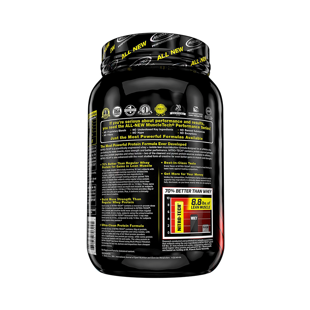 Muscletech Performance Series Nitro Tech Whey Isolate Milk Chocolate - Image 2