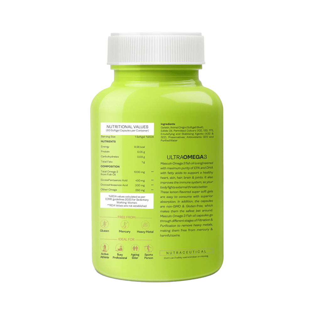 Masculn Ultra Omega 3 Softgel Capsule - Image 2