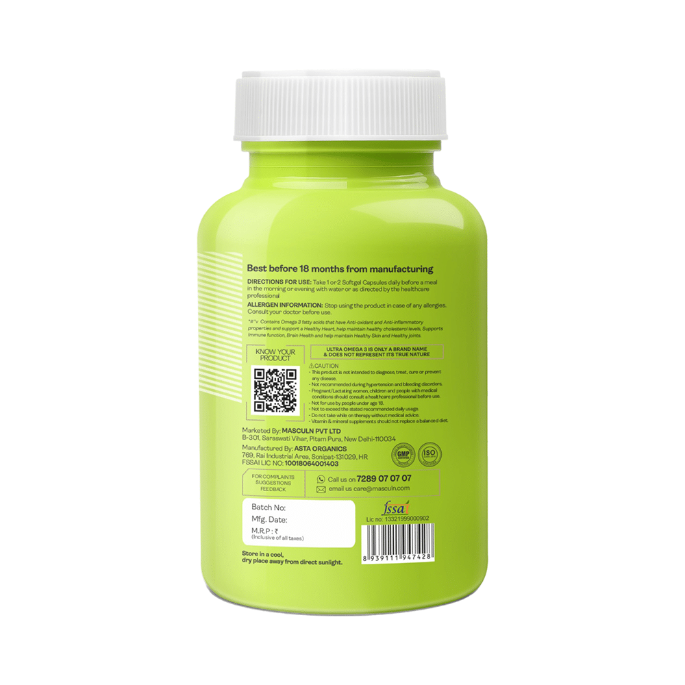 Masculn Ultra Omega 3 Softgel Capsule - Image 3