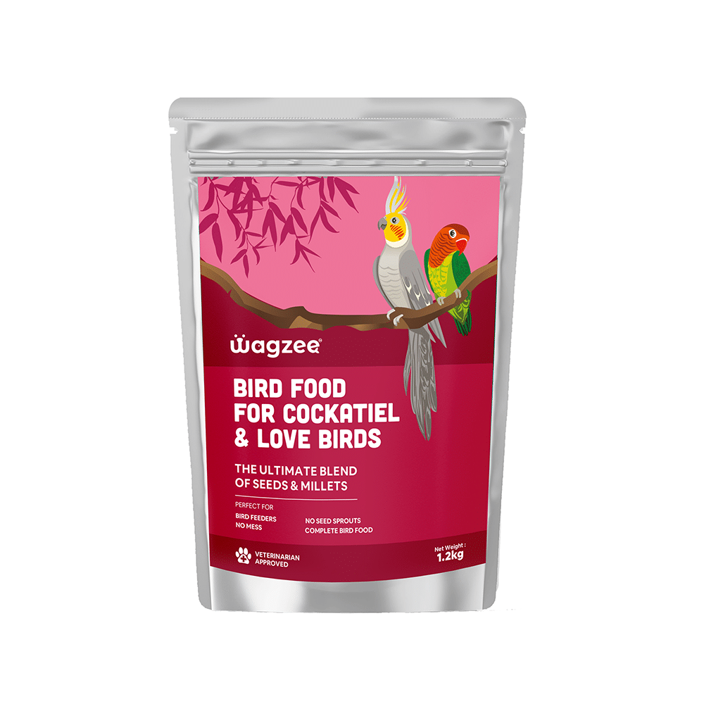 Wagzee The Ultimate Blend of Seeds & Millets Bird Fodd for Cockatiel and Love Birds