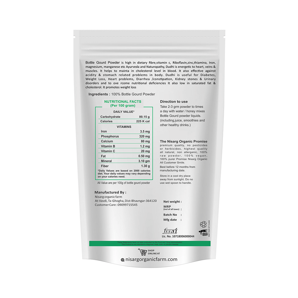 Nisarg Organic Farm Bottle Gourd Powder - Image 2
