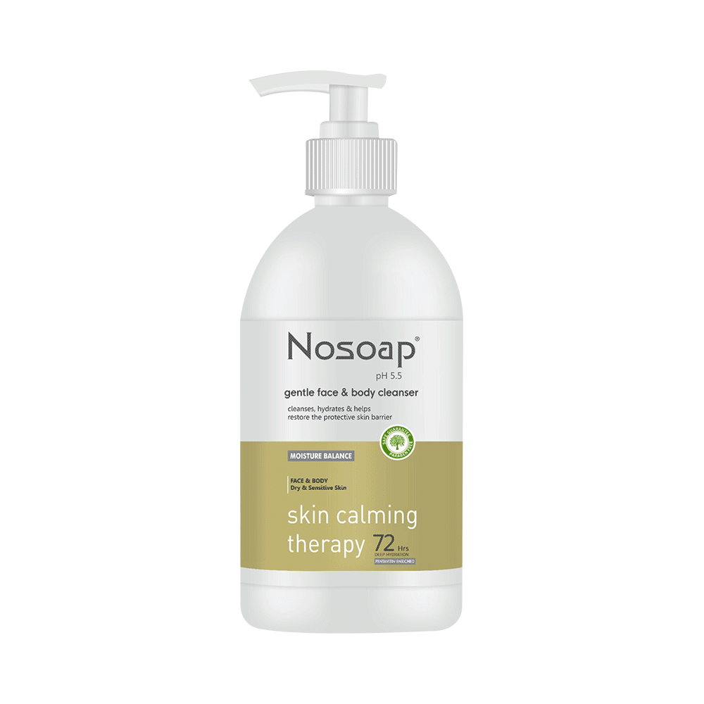 Nosoap Gentle Face & Body Cleanser | Moisture Balance for Dry & Sensitive Skin | Paraben-Free