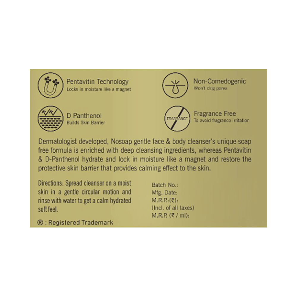 Nosoap Gentle Face & Body Cleanser | Moisture Balance for Dry & Sensitive Skin | Paraben-Free - Image 3