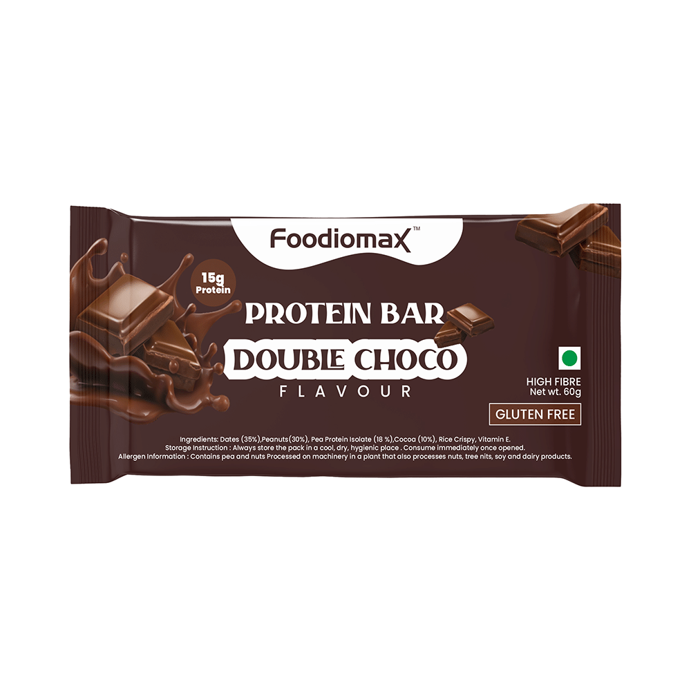Foodiomax Protien Bar (60gm Each) Double Choco - Image 1