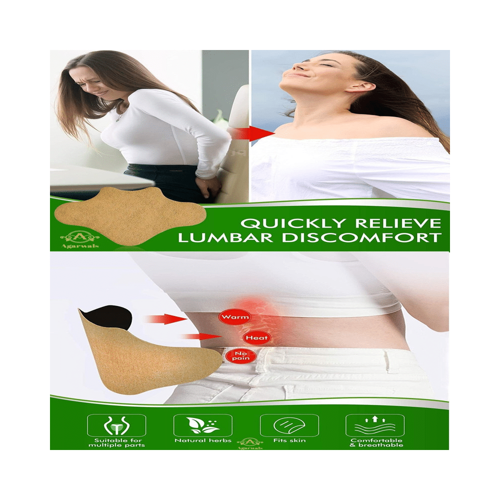 Agarwals Pain Relief Lumbar Vertebrace Herbal Patch (10 Each) - Image 4