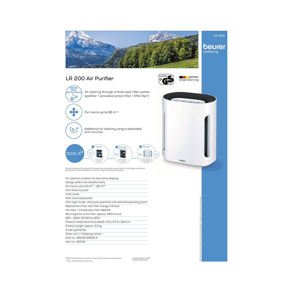 Beurer LR 200 Air Purifier White - Image 3