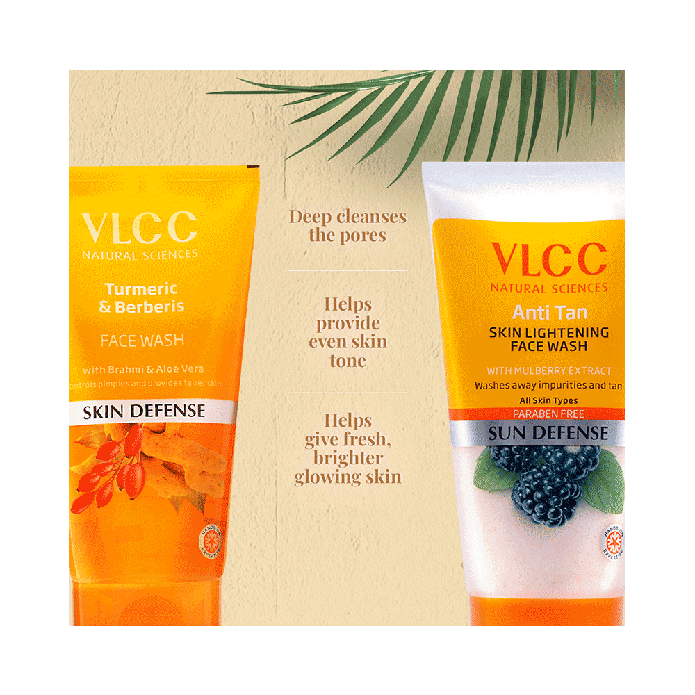 VLCC Combo Pack of  Neem Tea Tree & Mulberry Rose & Turmeric Berberis Face Wash (150ml Each) - Image 10