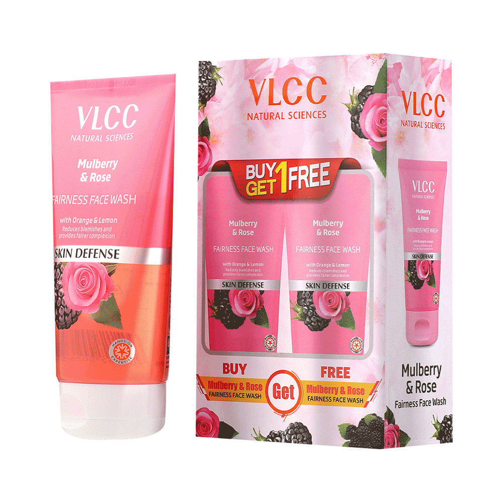 VLCC Combo Pack of  Neem Tea Tree & Mulberry Rose & Turmeric Berberis Face Wash (150ml Each) - Image 5