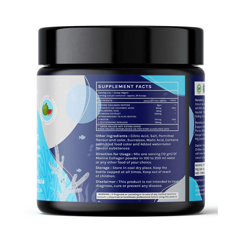 Unifit Marine Collagen Powder for Healthy Skin & Hair (250gm Each) Watermelon - Image 2