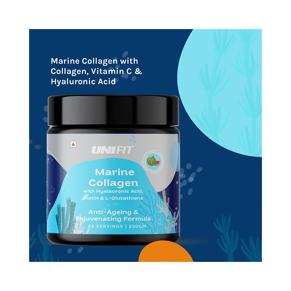 Unifit Marine Collagen Powder for Healthy Skin & Hair (250gm Each) Watermelon - Image 5