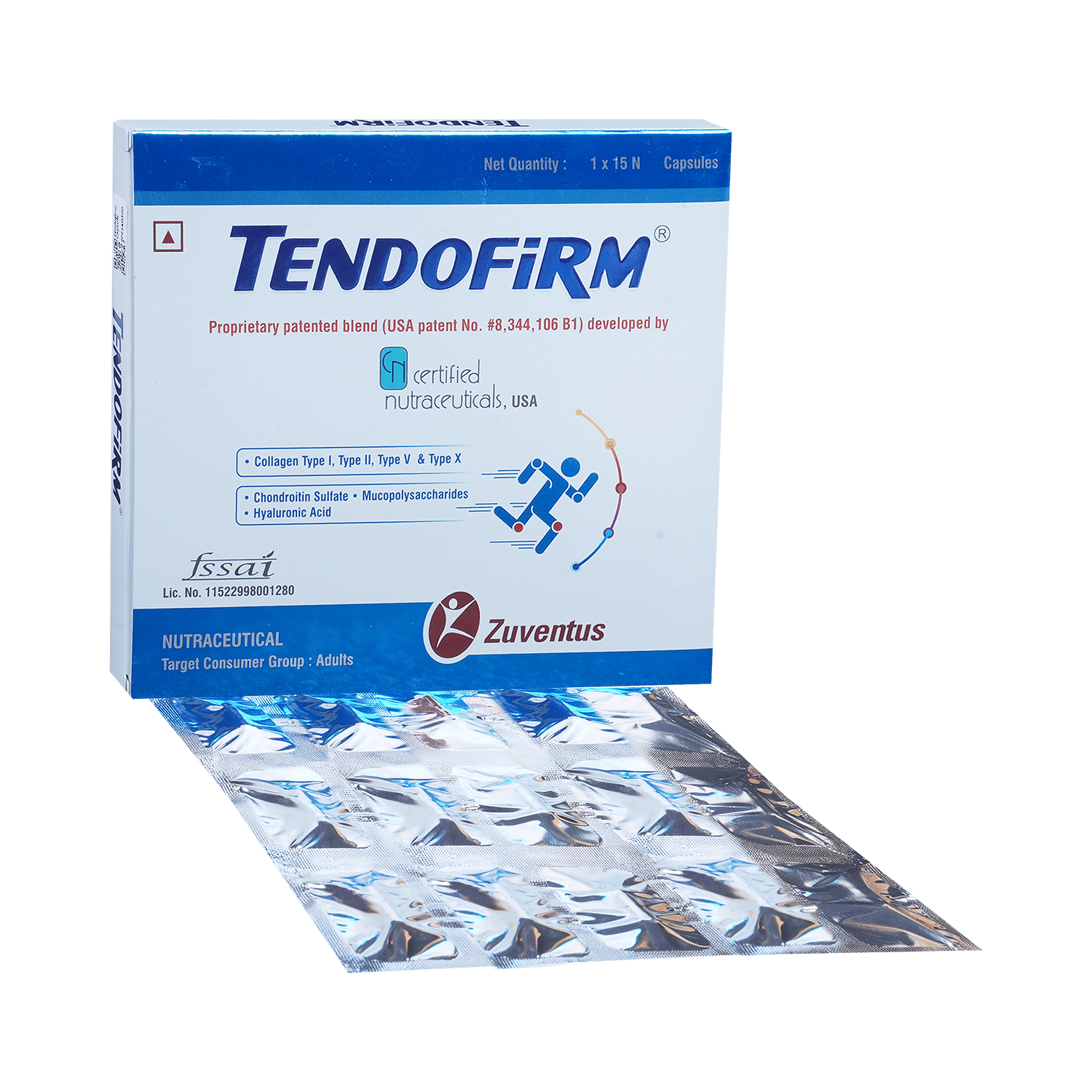 Tendofirm Capsule with Collagen, Chondroitin, Mucopolysaccharide & Hyaluronic Acid - Image 1