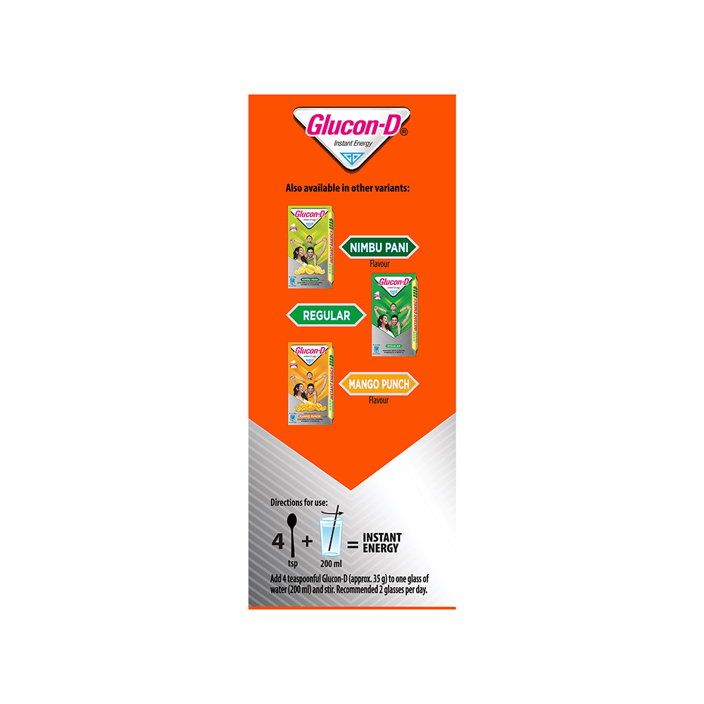 Glucon-D with Glucose, Calcium, Vitamin C & Sucrose | Nutrition Booster Tangy Orange - Image 4