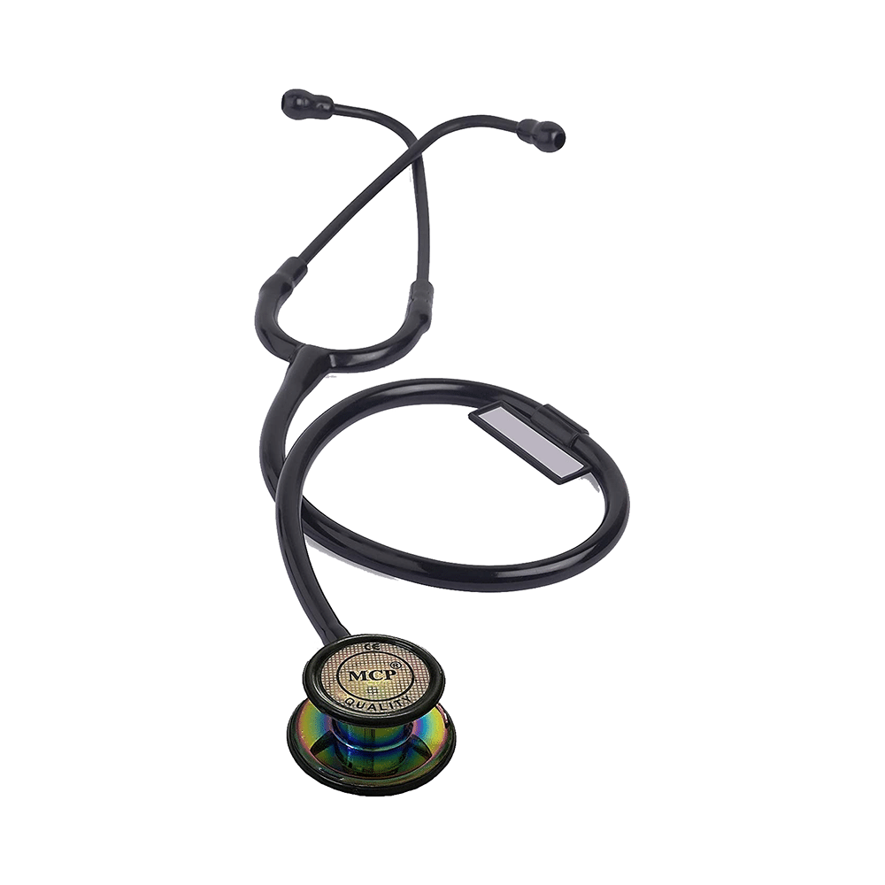 MCP Premium Quality Rainbow-Finish Chest-Piece Stethoscope Black - Image 1
