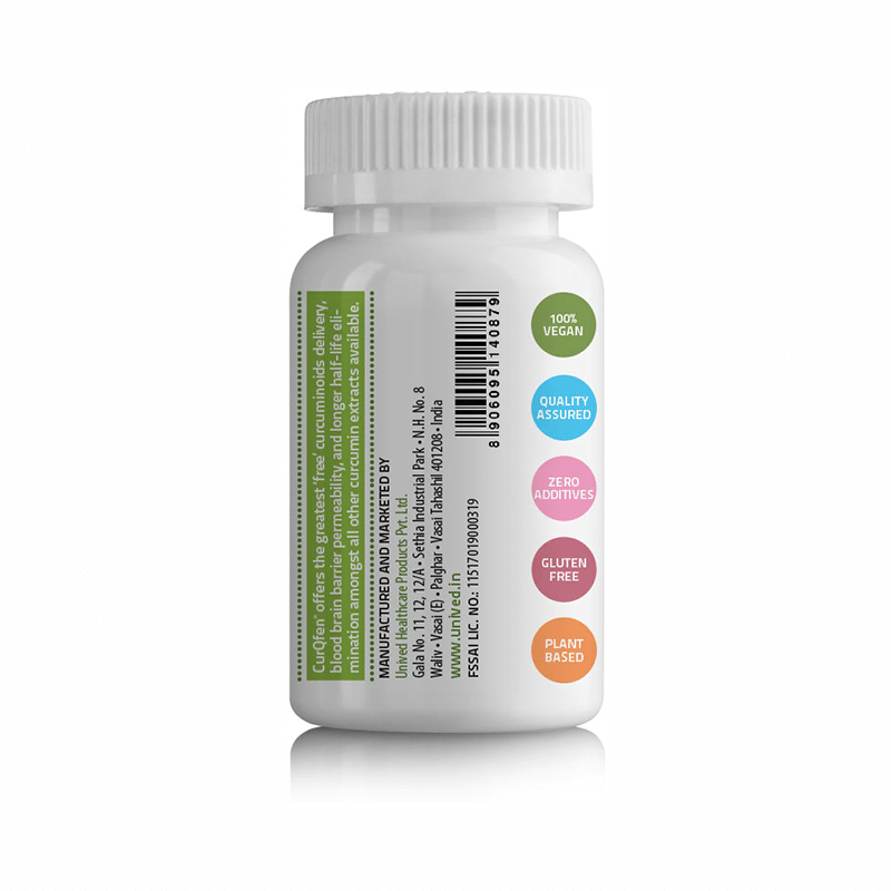 Unived Curcu-Free, Curcumin & Fenugreek Complex Vegan Capsule - Image 4