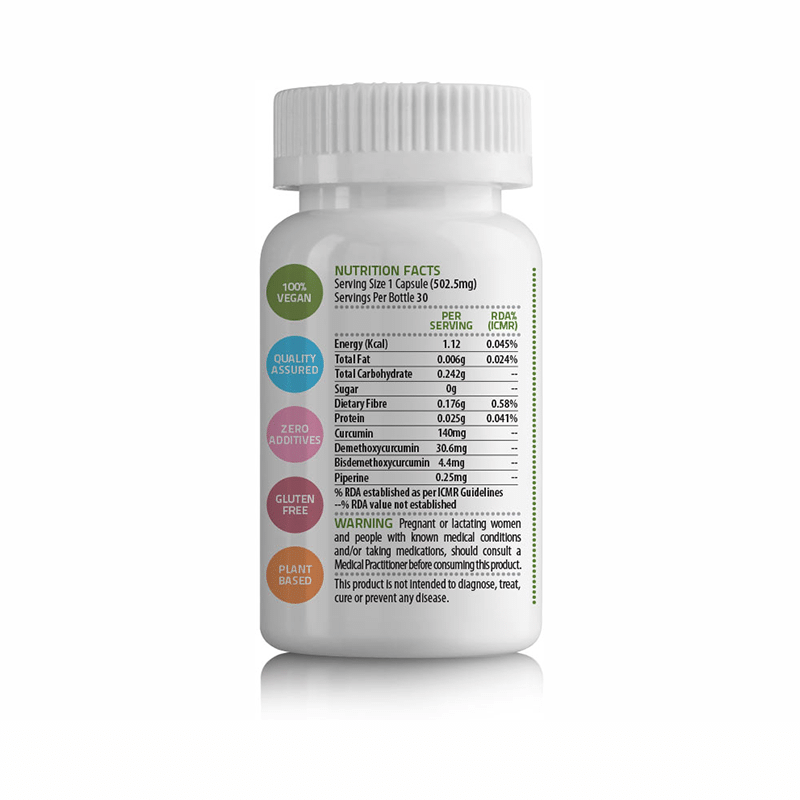 Unived Curcu-Free, Curcumin & Fenugreek Complex Vegan Capsule - Image 3
