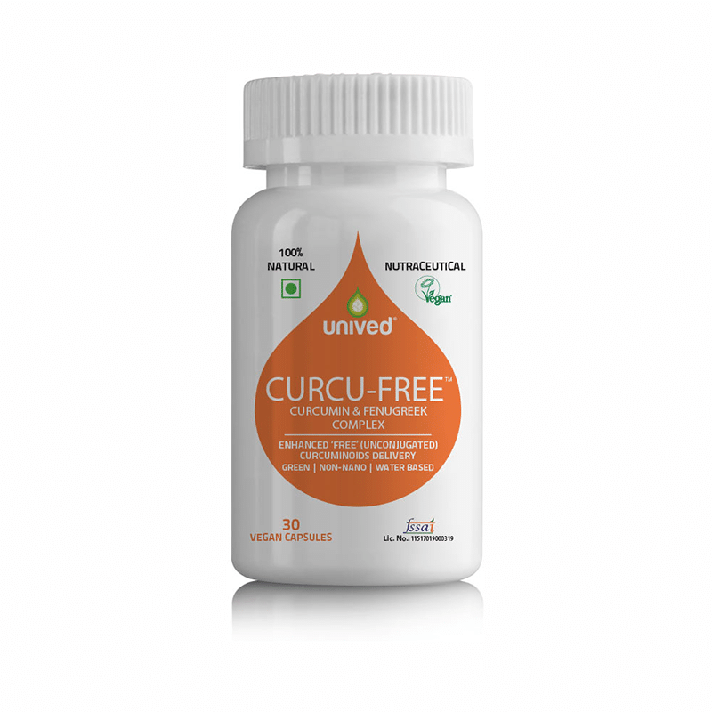 Unived Curcu-Free, Curcumin & Fenugreek Complex Vegan Capsule - Image 1