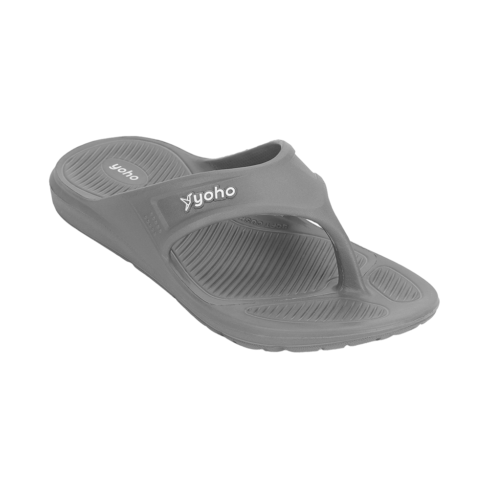 Yoho Lifestyle Acupressure Flip Flops for Men Monsoon Grey 6 - Image 3