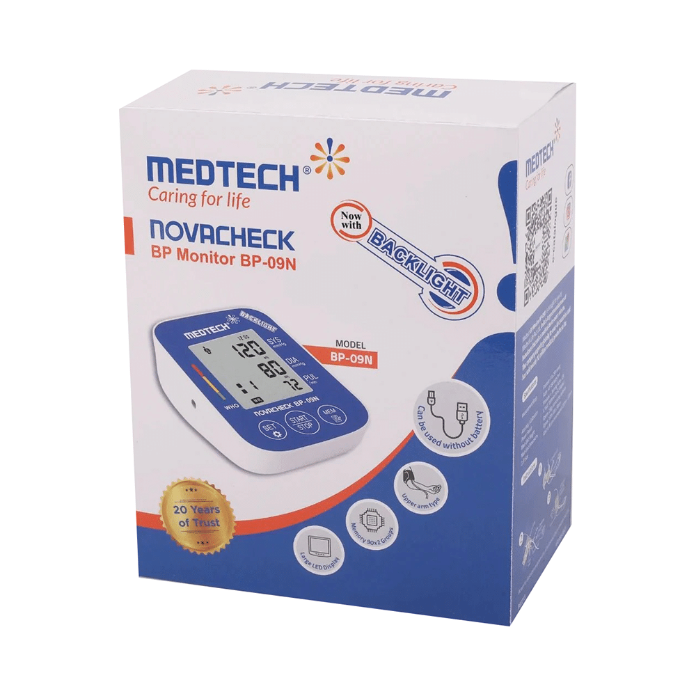 Medtech BP 09N Novacheck BP Monitor with Backlight - Image 7