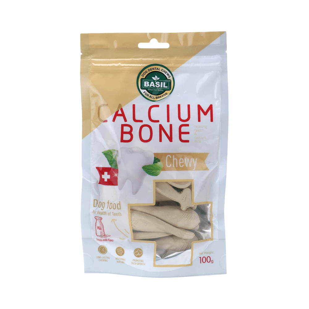 Basil Calcium Bone Chewy (100gm Each) - Image 1