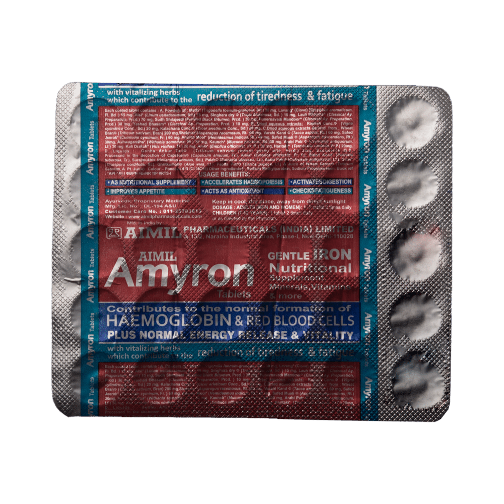 Aimil Amyron Tablet for Healthy Haemoglobin & Red Blood Cells - Image 5