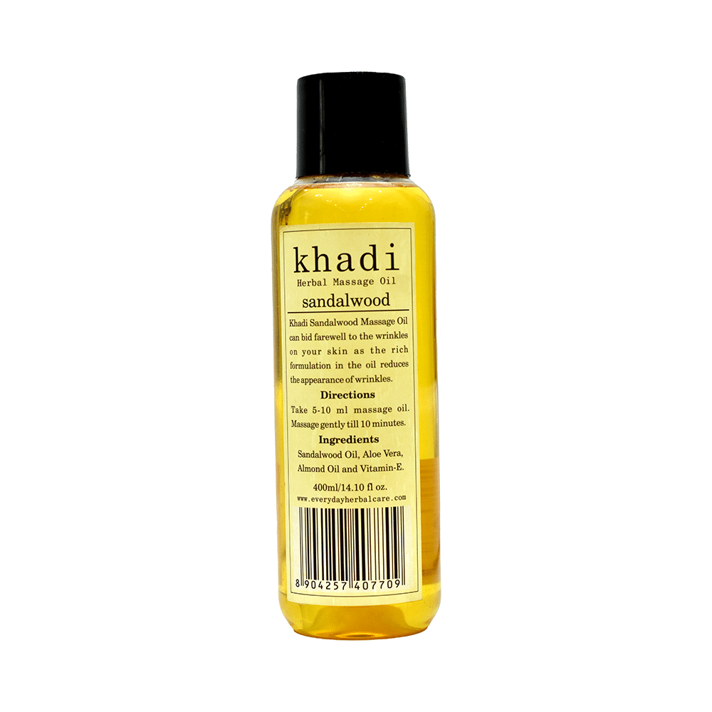 Khadi Herbal Sandalwood Massage Oil - Image 1