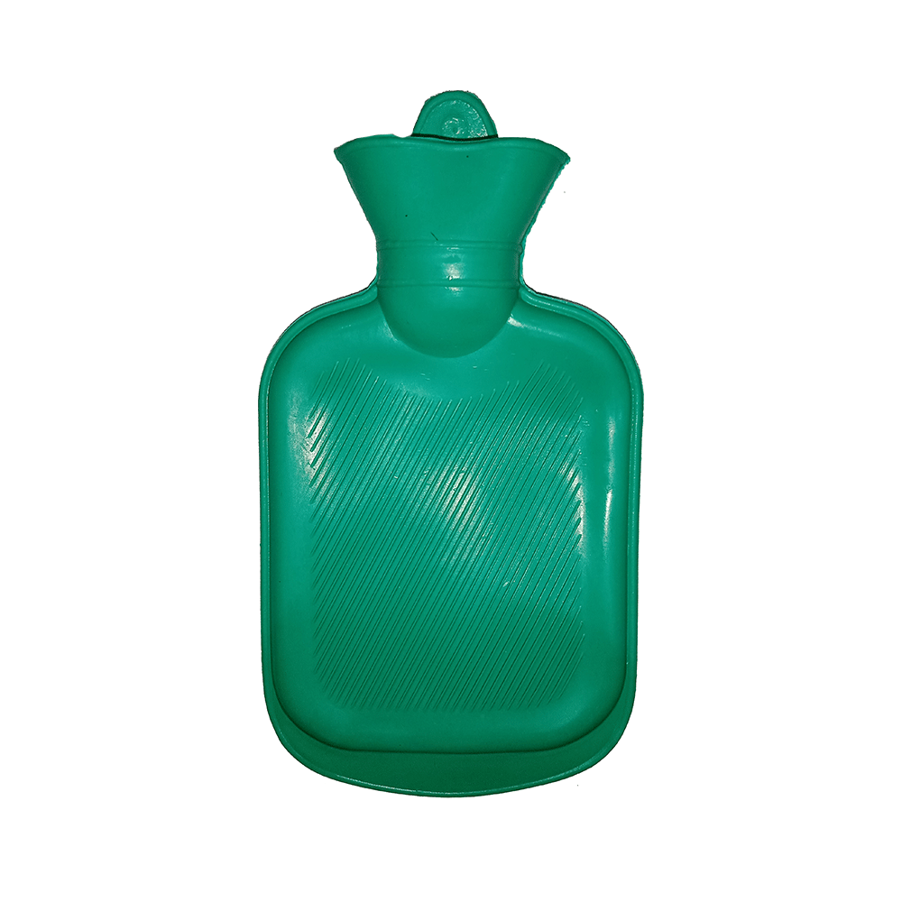 Mycure Rubber Hot Water Bag for  Pain Relief & Massager Green - Image 2