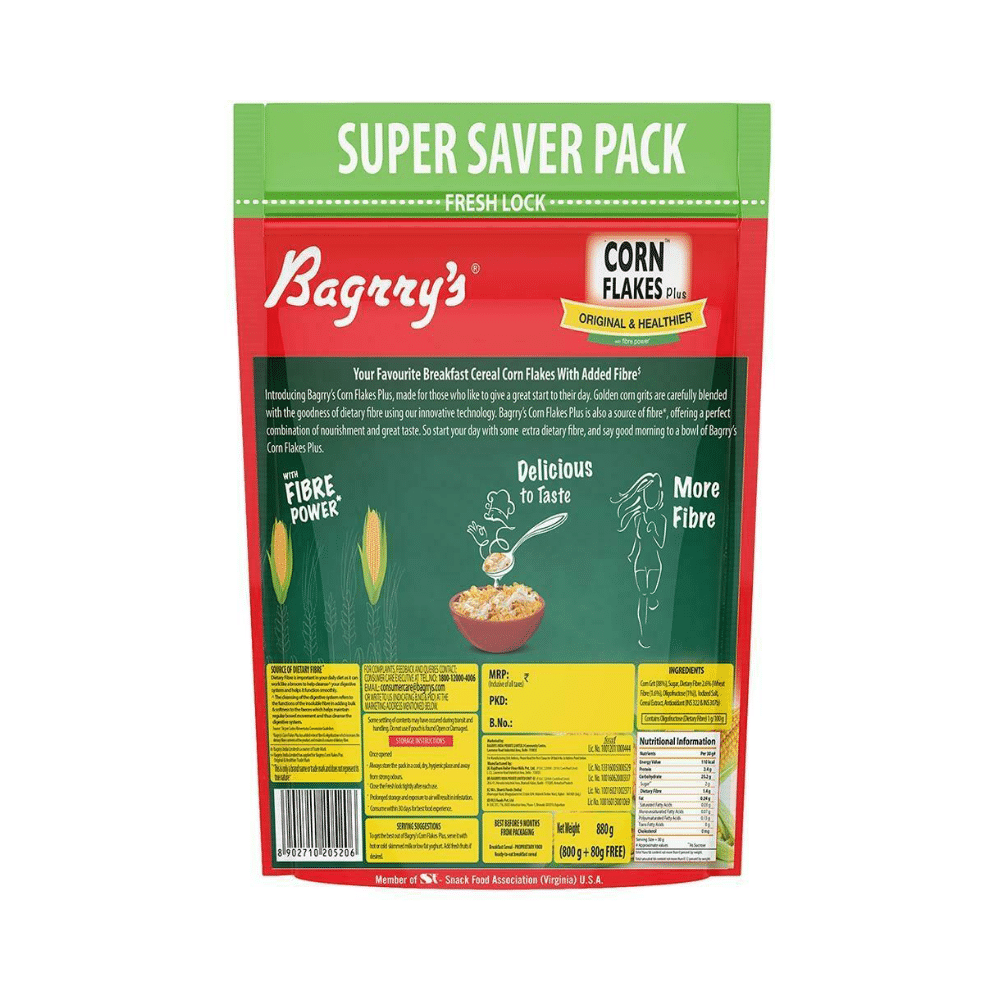 Bagrry's Corn Flakes Plus with Fibre for Overall Health - Image 4