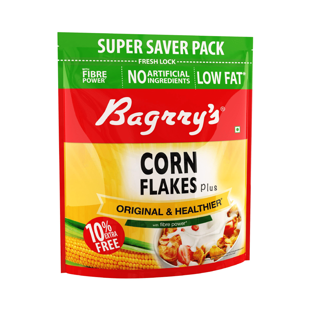 Bagrry's Corn Flakes Plus with Fibre for Overall Health