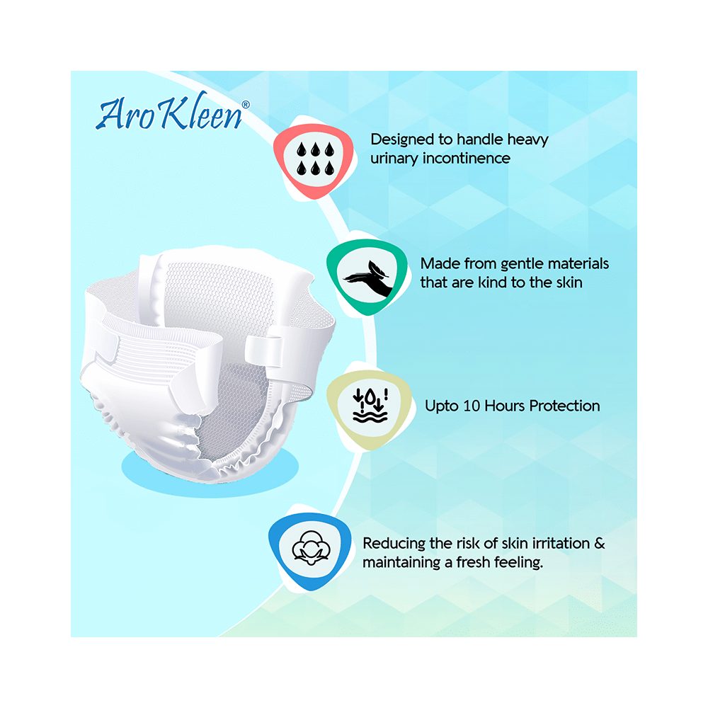 Arokleen Disposable Adult Diaper (10 Each) Large - Image 5