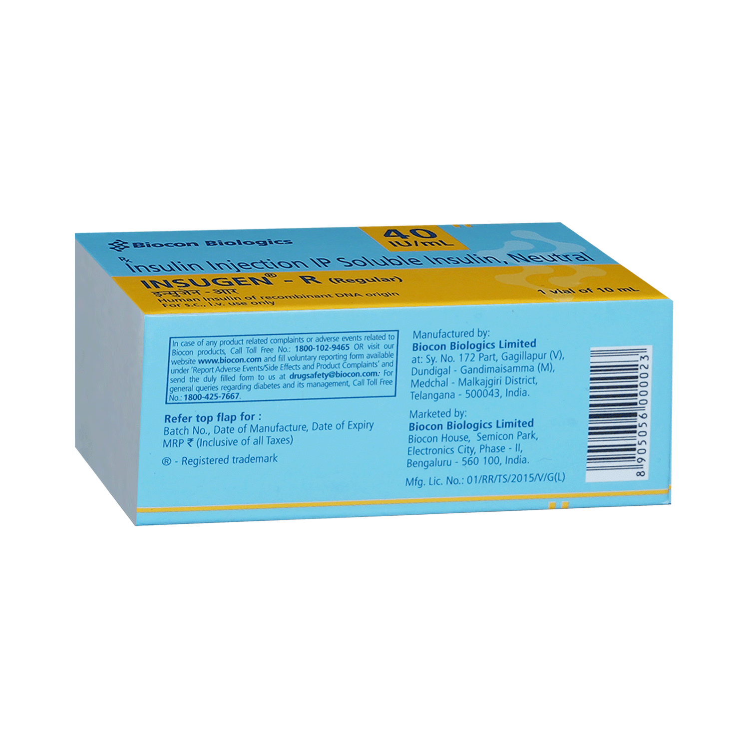 Insugen-R 40IU/ml Solution for Injection - Image 3