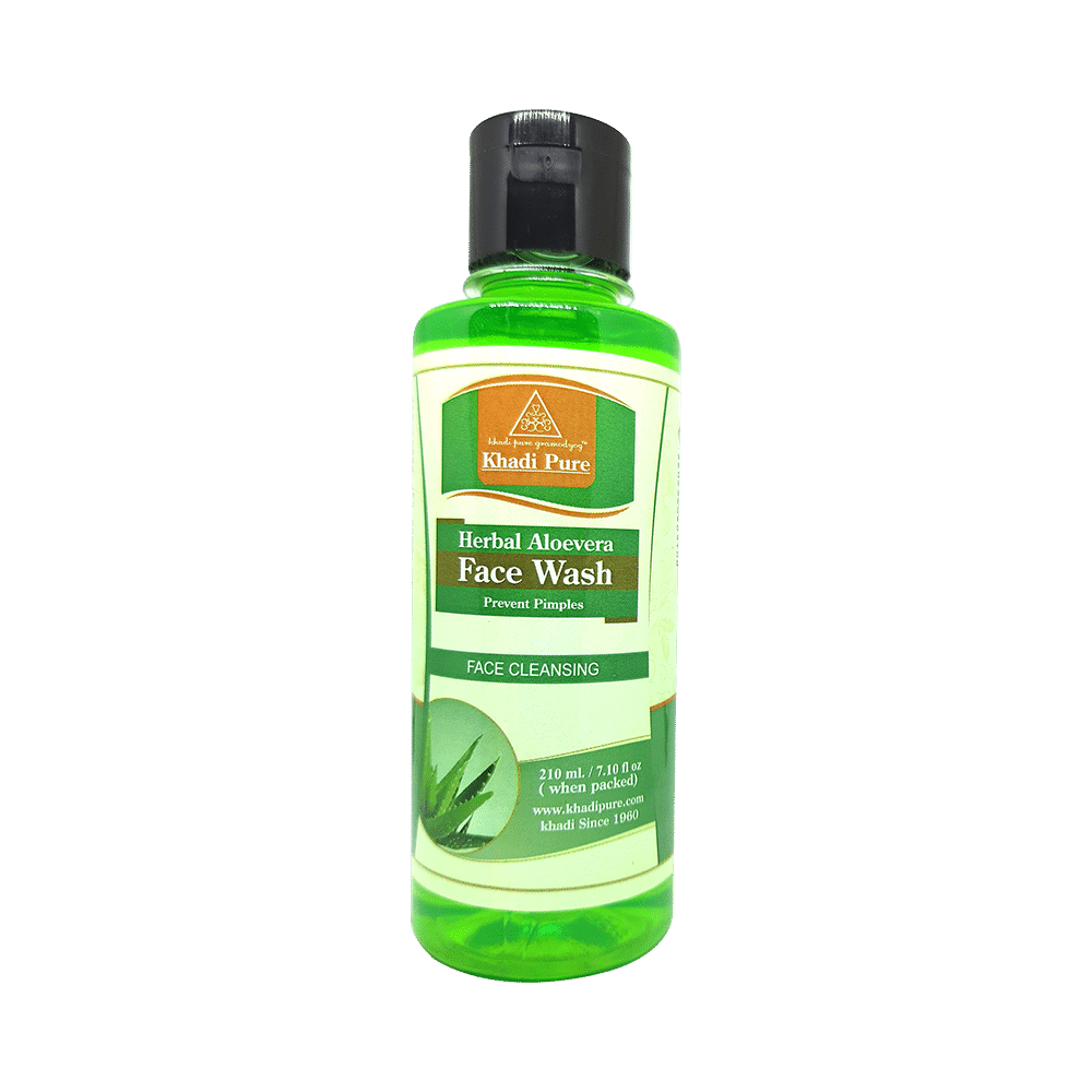 Khadi Pure Herbal Aloevera Face Wash - Image 1