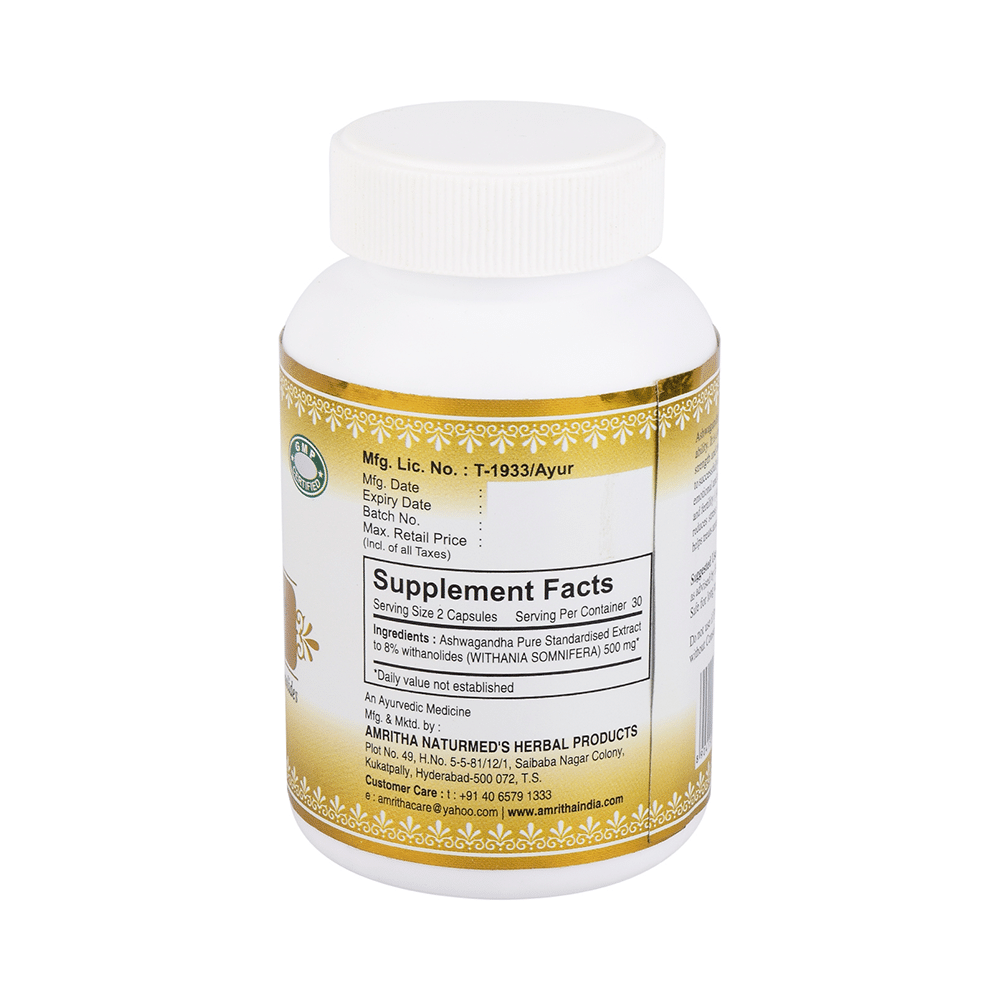 Naturmed's Ashwagandha 8% Withanolides Capsule - Image 2